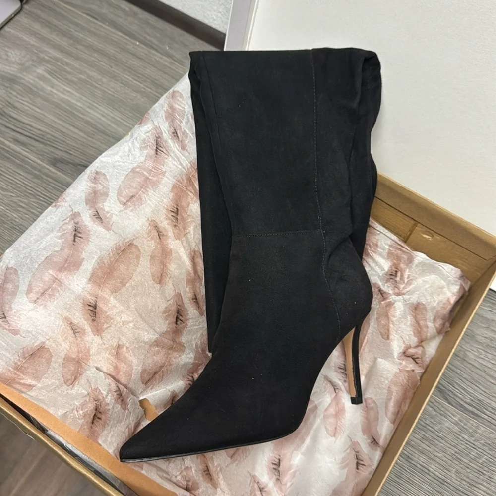 Jessica Simpson Women Zip Up Amriena Knee-Length Boots, Black